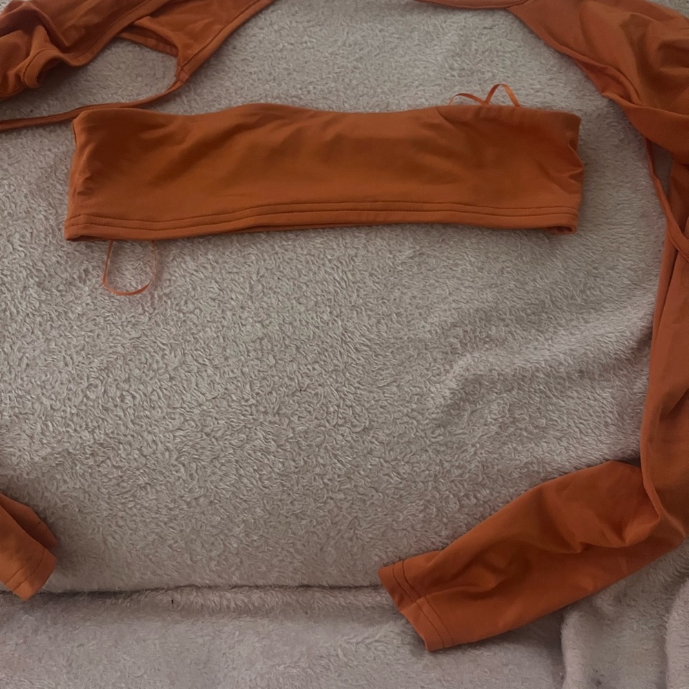 Crop top with matching half jacket